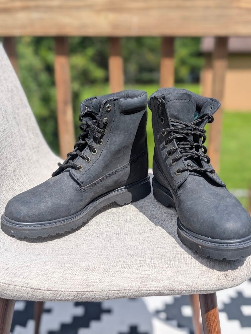 J. J. Hobbs Black Leather Work Boot Oil Resistant Size 8.5